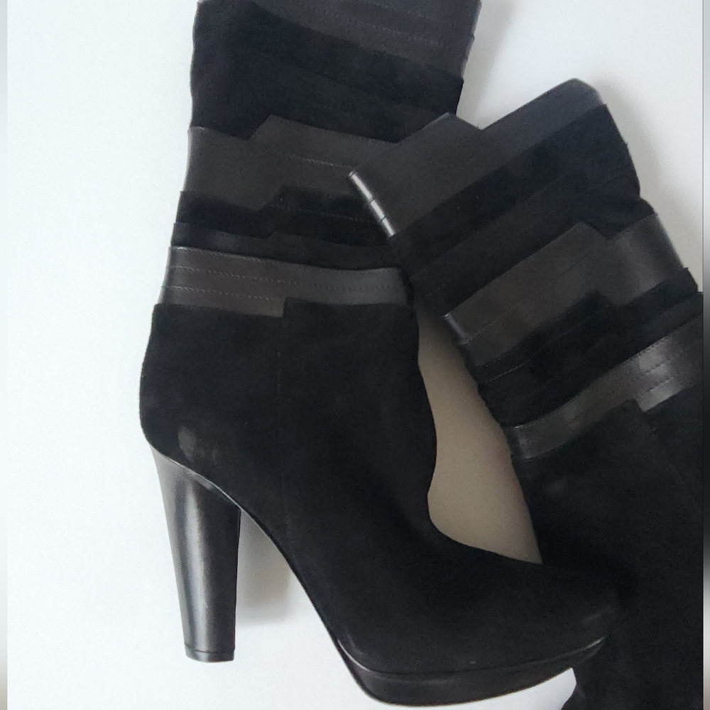 Calvin Klein Suede Mid Calf Boots - Picture 2 of 8